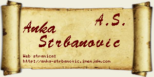 Anka Štrbanović vizit kartica
